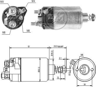 ERA ZM528 - Тягове реле, стартер autocars.com.ua