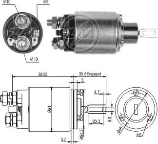 ERA ZM534 - Тягове реле, стартер autocars.com.ua