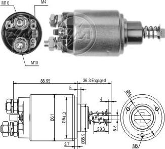 ERA ZM538 - Тягове реле, стартер autocars.com.ua