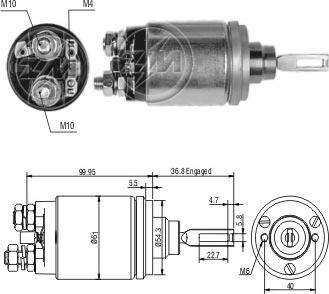 ERA ZM541 - Тягове реле, стартер autocars.com.ua