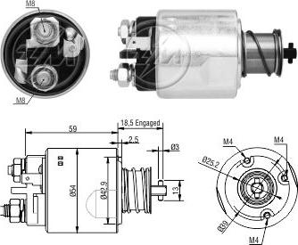 ERA ZM5491 - Тягове реле, стартер autocars.com.ua