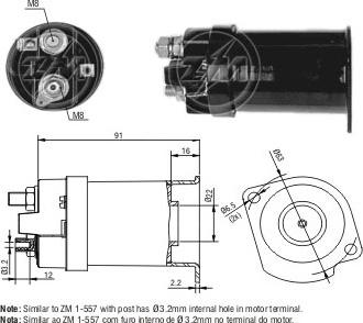 ERA ZM557 - Тягове реле, стартер autocars.com.ua