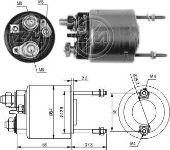 ERA ZM596 - Тягове реле, стартер autocars.com.ua