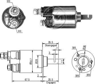 ERA ZM606 - Тягове реле, стартер autocars.com.ua