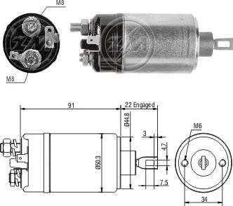 ERA ZM622 - Тягове реле, стартер autocars.com.ua