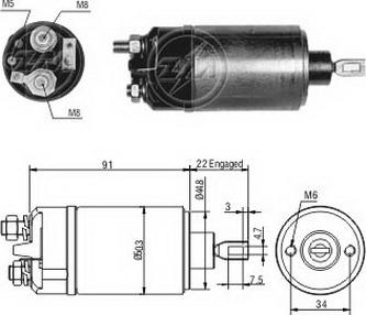 ERA ZM624 - Тягове реле, стартер autocars.com.ua