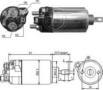 ERA ZM625 - Тягове реле, стартер autocars.com.ua