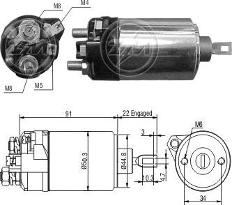 ERA ZM628 - Тягове реле, стартер autocars.com.ua