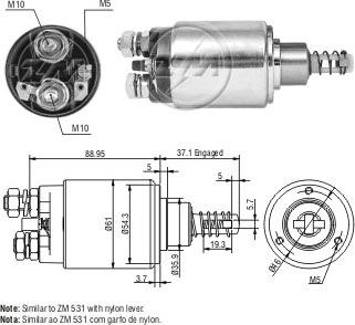 ERA ZM631 - Тягове реле, стартер autocars.com.ua