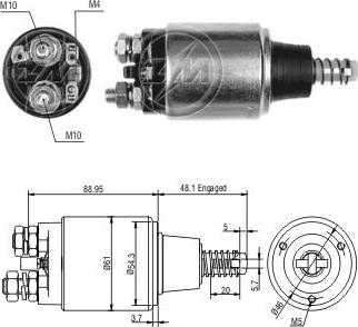 ERA ZM638 - Тягове реле, стартер autocars.com.ua