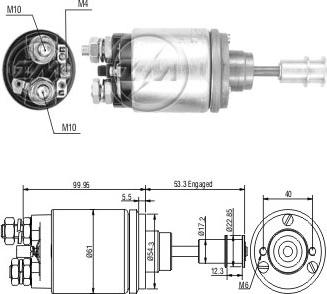 ERA ZM643 - Тягове реле, стартер autocars.com.ua