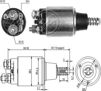 ERA ZM648 - Тягове реле, стартер autocars.com.ua