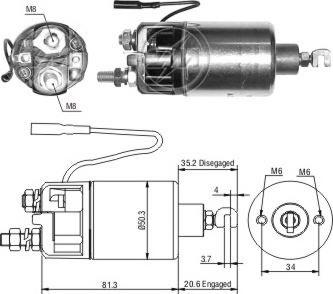 ERA ZM661 - Тягове реле, стартер autocars.com.ua