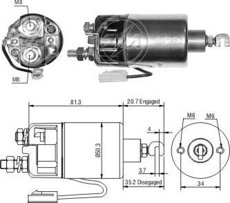 ERA ZM662 - Тягове реле, стартер autocars.com.ua