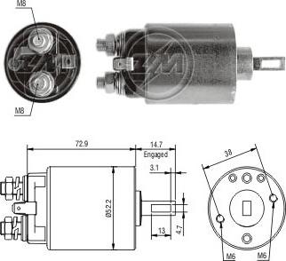 ERA ZM683 - Тягове реле, стартер autocars.com.ua