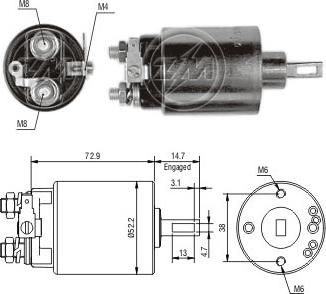 ERA ZM684 - Тягове реле, стартер autocars.com.ua