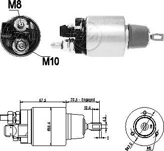 ERA ZM6972 - Тягове реле, стартер autocars.com.ua