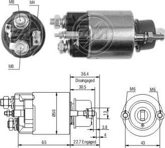 ERA ZM701 - Тягове реле, стартер autocars.com.ua