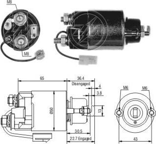 ERA ZM704 - Тягове реле, стартер autocars.com.ua