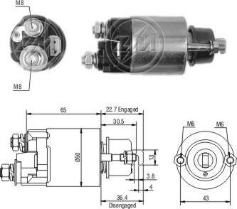 ERA ZM706 - Тягове реле, стартер autocars.com.ua