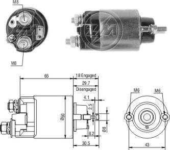 ERA ZM707 - Тягове реле, стартер autocars.com.ua