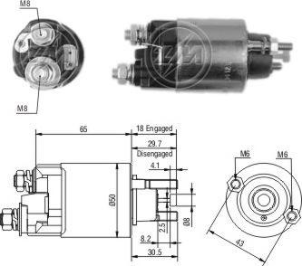 ERA ZM708 - Тяговое реле, стартер avtokuzovplus.com.ua