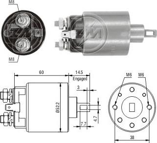 ERA ZM710 - Тяговое реле, стартер avtokuzovplus.com.ua