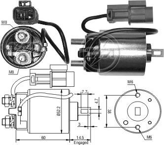 ERA ZM713 - Тягове реле, стартер autocars.com.ua