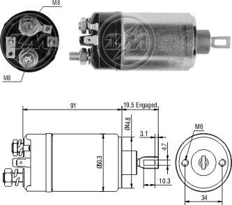 ERA ZM722 - Тяговое реле, стартер avtokuzovplus.com.ua