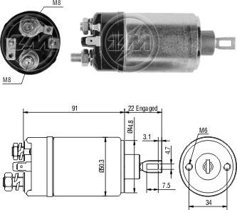 ERA ZM724 - Тягове реле, стартер autocars.com.ua