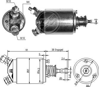 ERA ZM733 - Тягове реле, стартер autocars.com.ua