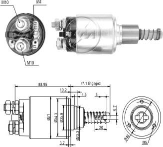 ERA ZM736 - Тягове реле, стартер autocars.com.ua