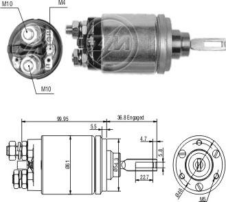 ERA ZM741 - Тяговое реле, стартер avtokuzovplus.com.ua