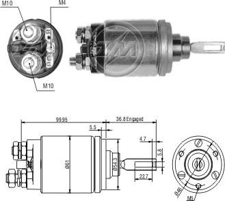 ERA ZM742 - Тягове реле, стартер autocars.com.ua