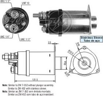 ERA ZM7452 - Тягове реле, стартер autocars.com.ua