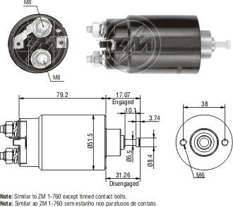 ERA ZM760 - Тяговое реле, стартер avtokuzovplus.com.ua