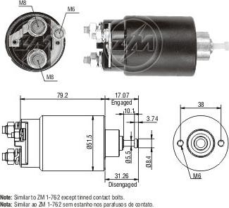 ERA ZM762 - Тяговое реле, стартер avtokuzovplus.com.ua