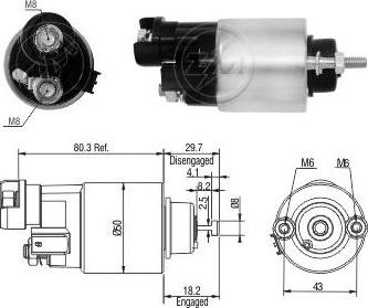 ERA ZM7705 - Тягове реле, стартер autocars.com.ua