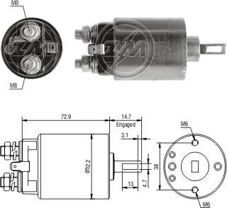 ERA ZM782 - Тяговое реле, стартер avtokuzovplus.com.ua