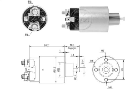 ERA ZM7995 - Тяговое реле, стартер autodnr.net