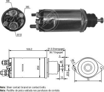 ERA ZM810 - Тягове реле, стартер autocars.com.ua