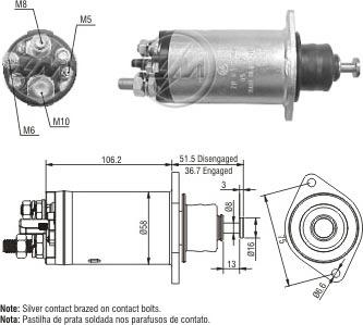 ERA ZM815 - Тягове реле, стартер autocars.com.ua