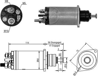 ERA ZM818 - Тягове реле, стартер autocars.com.ua