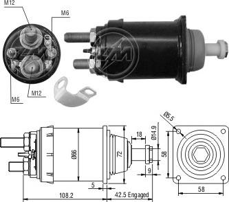 ERA ZM835 - Тягове реле, стартер autocars.com.ua