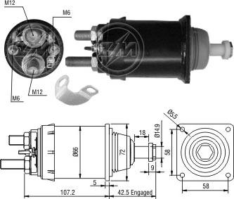 ERA ZM836 - Тягове реле, стартер autocars.com.ua