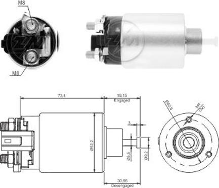 ERA ZM866 - Тягове реле, стартер autocars.com.ua