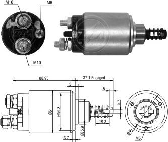 ERA ZM9637 - Тяговое реле, стартер autodnr.net