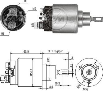 ERA ZM974 - Тягове реле, стартер autocars.com.ua