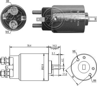 ERA ZM980 - Тяговое реле, стартер avtokuzovplus.com.ua