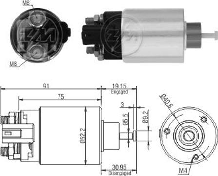 ERA ZM9860 - Тяговое реле, стартер avtokuzovplus.com.ua